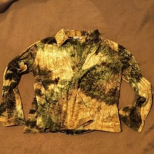 Velvet Tie-Dye Blouse